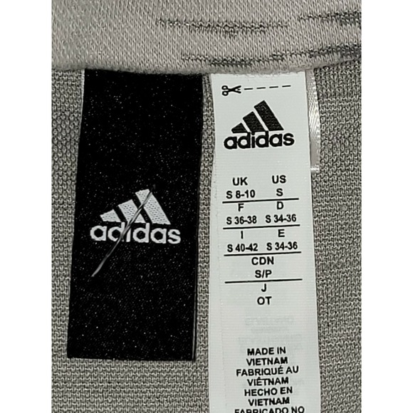 Adidas Full Zip Jacket Athletic Athleisure Gray Textured Pattern Men's Size S - Picture 8 of 8